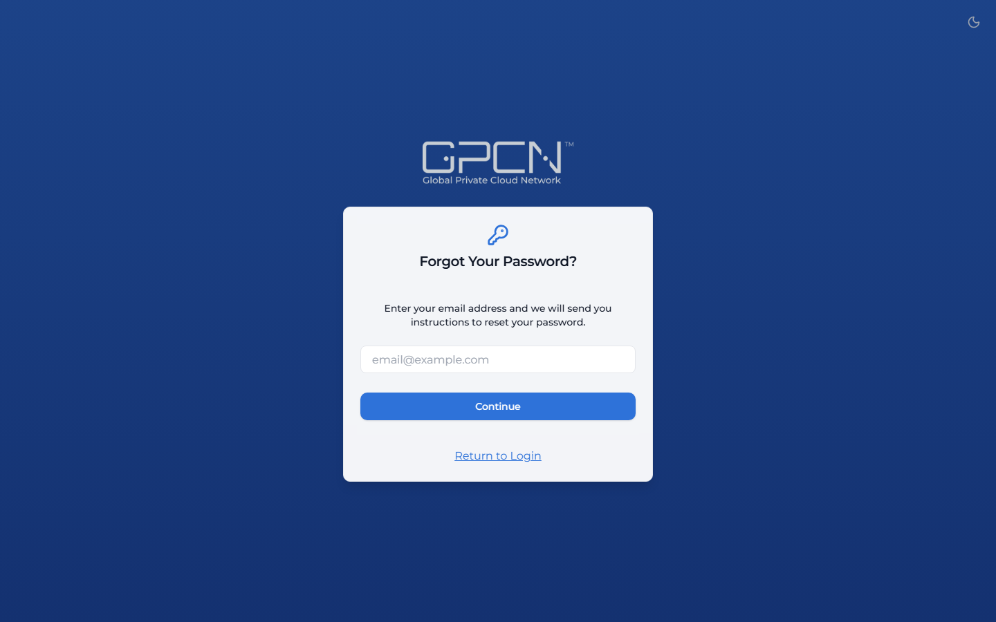 Forgot password form