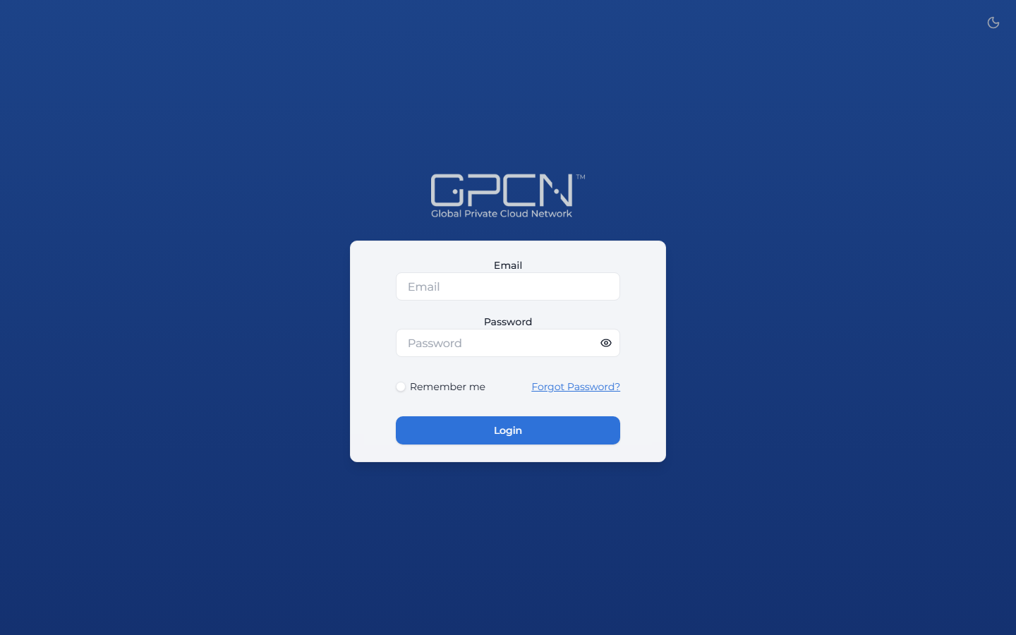GPCN™ portal login page