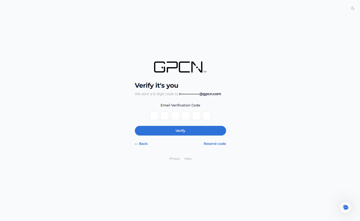 Email verification code step during sign-in