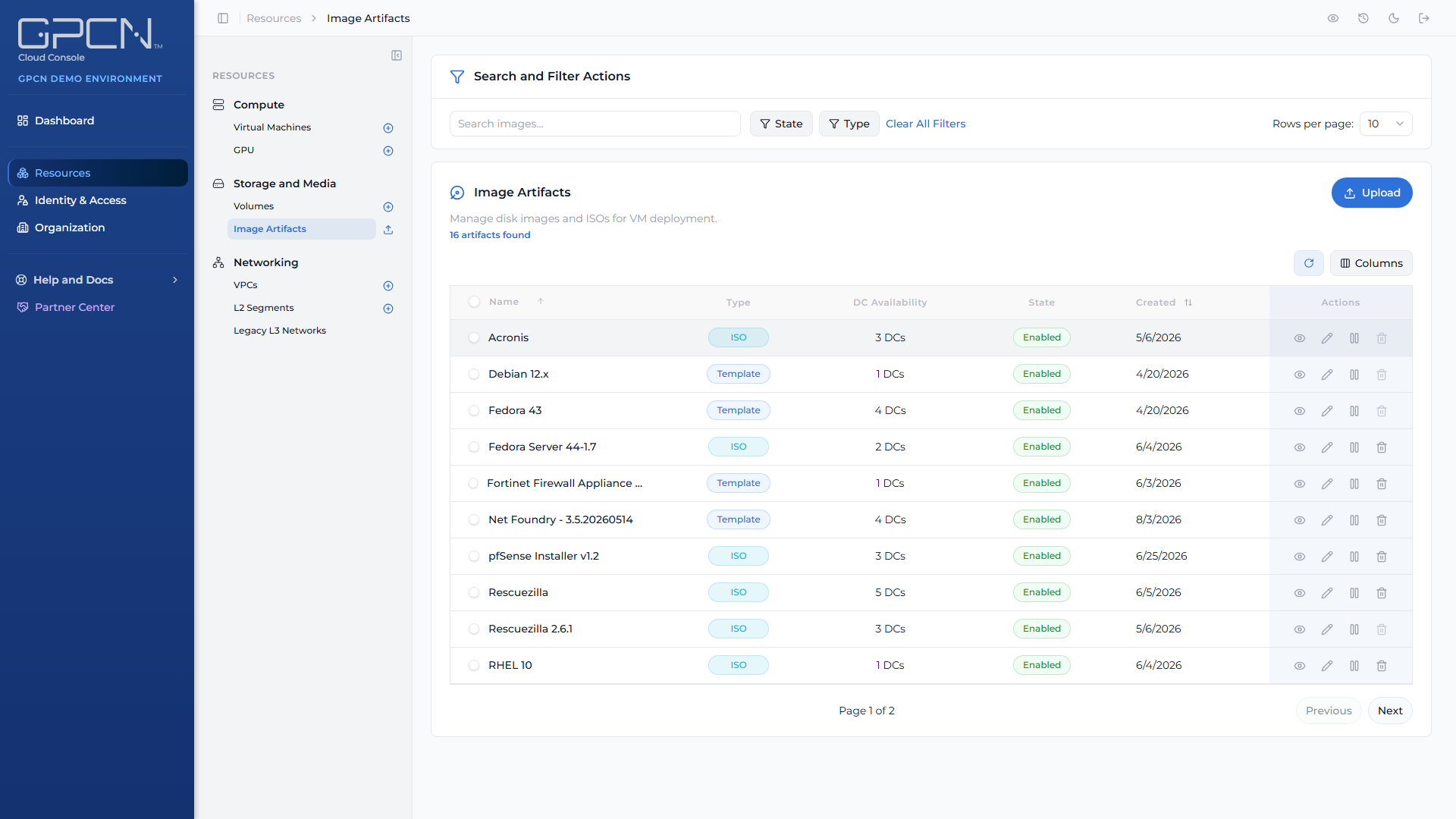 Sync Deployments card on an image detail page