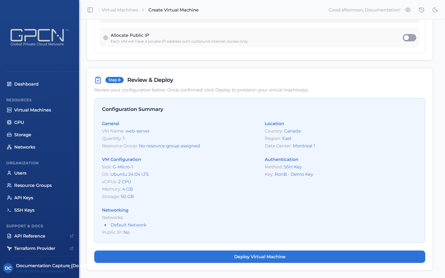 Step 8: Review & Deploy