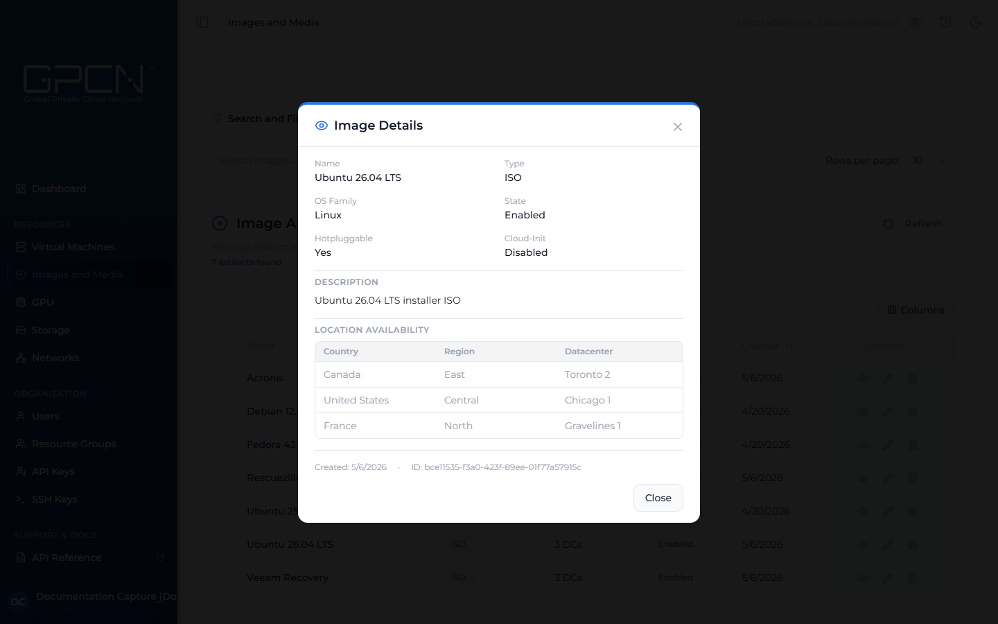 Quick View dialog showing image details
