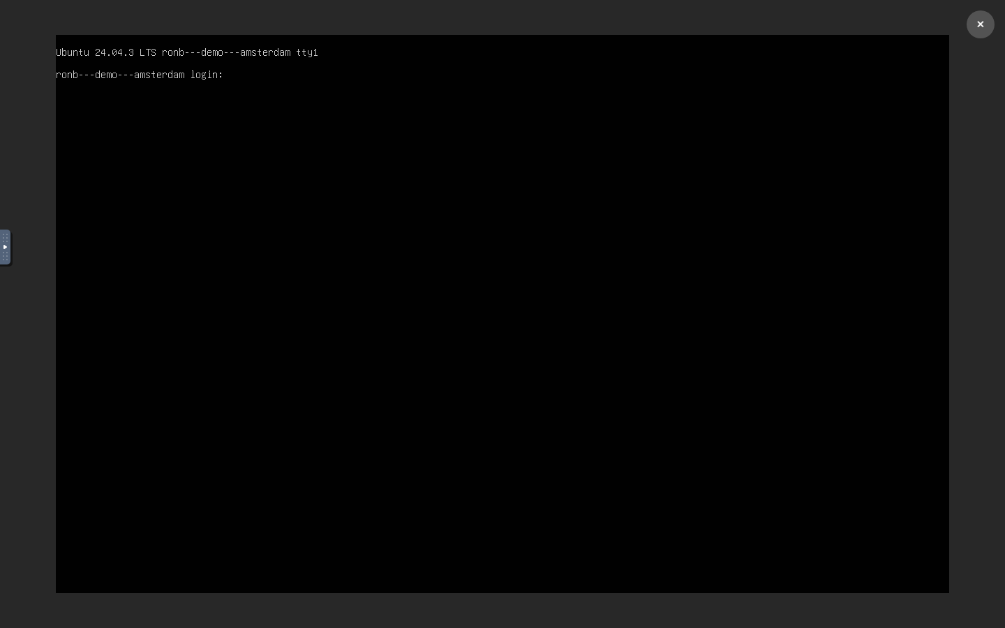 VM console